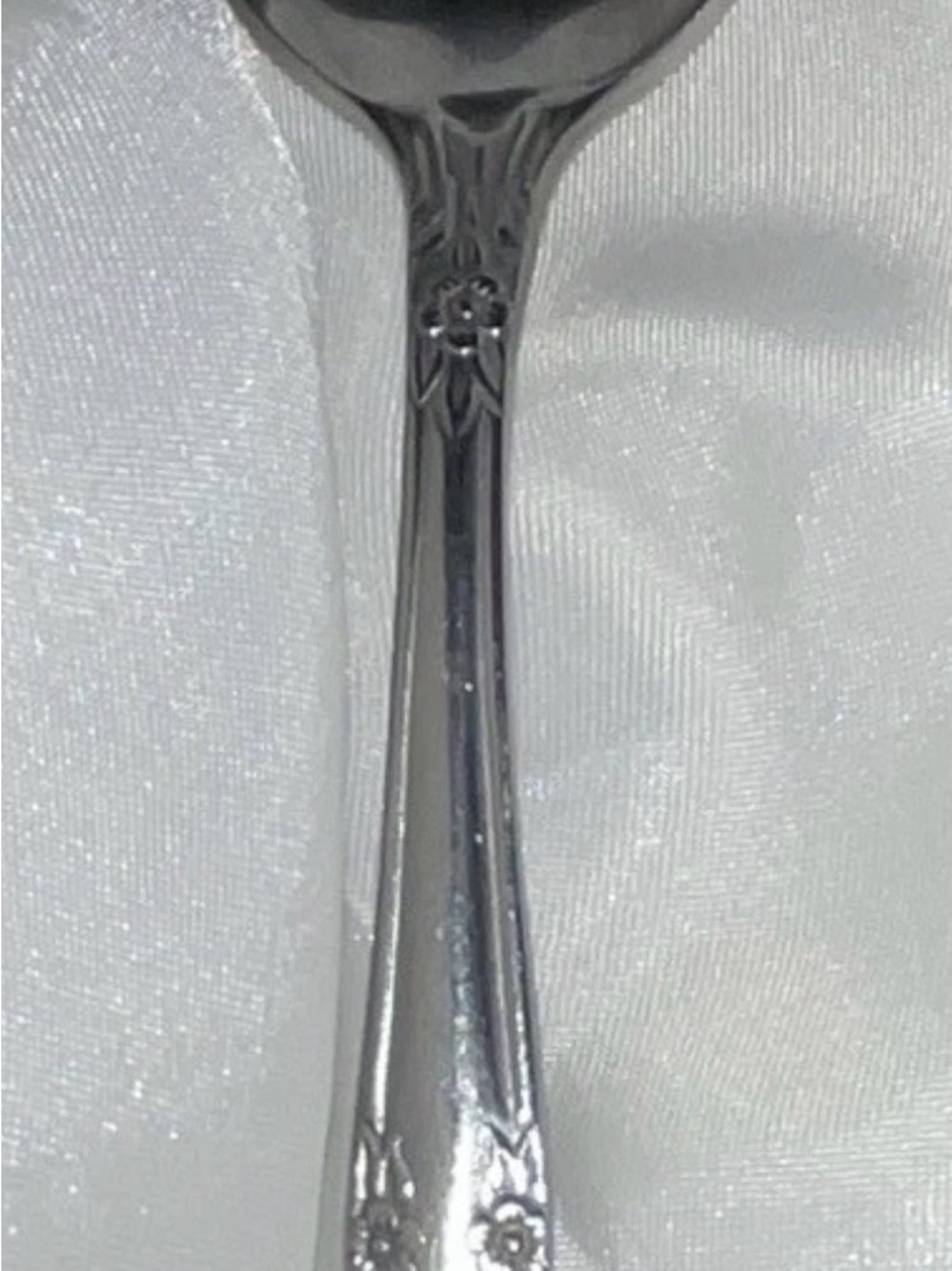 Vintage Rogers Dream Rose Stainless Soup Spoon Teaspoon Stanley Roberts Korea
